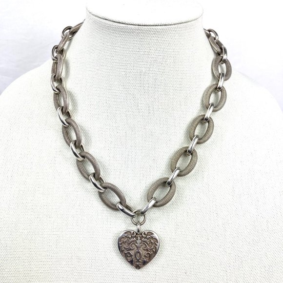 Brighton Jewelry - Vintage Brighton Reversible Heart Necklace